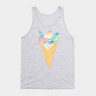 ice cream birds Tank Top